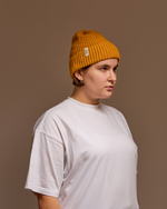 Hemp-cotton beanie (mustard)