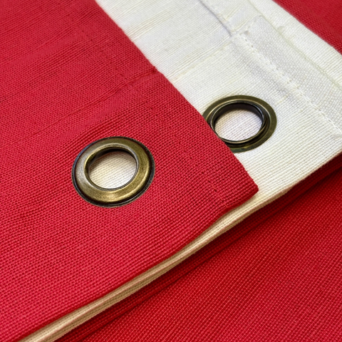 Cotton-hemp Polish flag on the mast