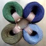 Hemp-cotton cordon (green) - 50 g