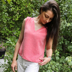 Women's sleeveless top – red