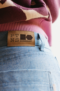 Baggy hemp denim pants