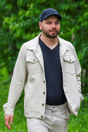 Hemp-cotton denim jacket