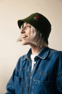 Kapelusz bawełniano-konopny BUCKET HAT “Mak” - (zielony)