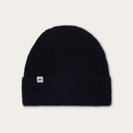 Hemp-cotton beanie with a small logo (black)