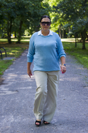 Hemp-cotton sweater - blue