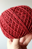 Hemp-cotton cordon (red) - 50 g