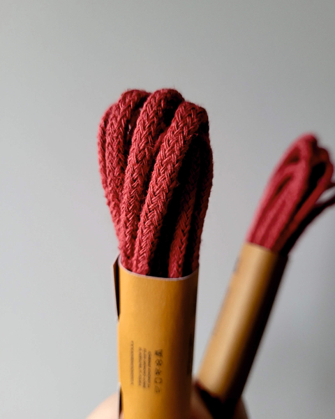 Hemp-cotton shoelaces (brick)
