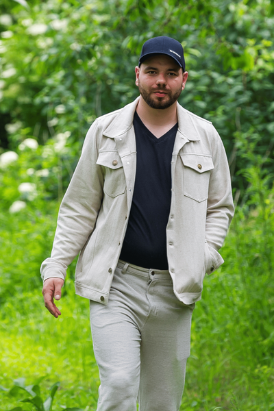 Hemp-cotton denim jacket