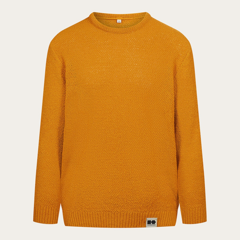 Hemp-cotton sweater - Mustard