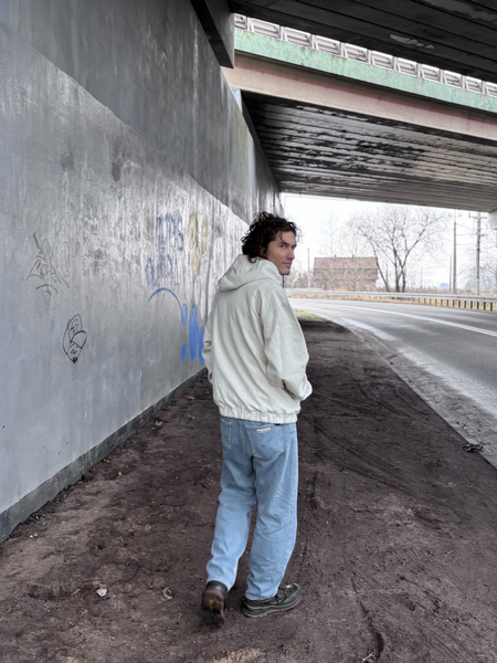 Jeansy konopno-bawełniane męskie - ciemnoniebieskie