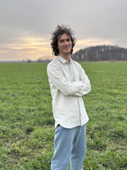 Men's long-sleeved cotton and hemp shirt