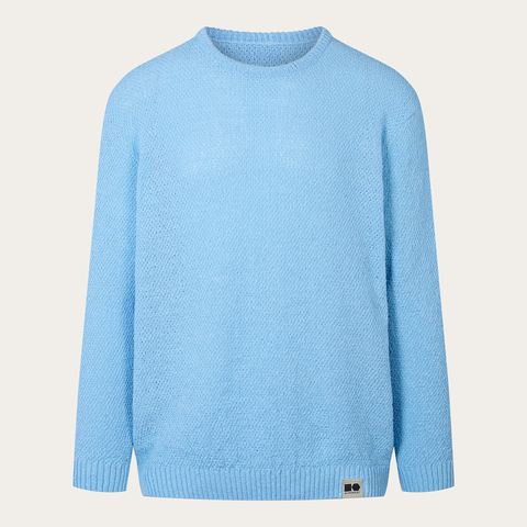 Hemp-cotton sweater - blue
