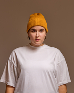 Hemp-cotton beanie (mustard)