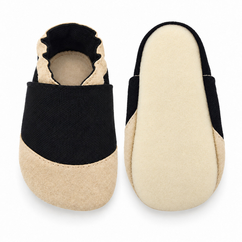 Children's Slippers Polish Hemp Barefoot Black