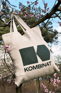 Bawełniano-konopna torba na zakupy z logo KOMBINAT