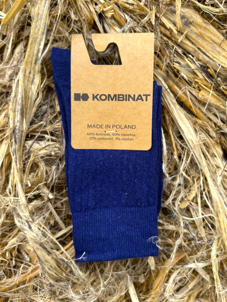 Skarpety konopno-bawełniane granatowe