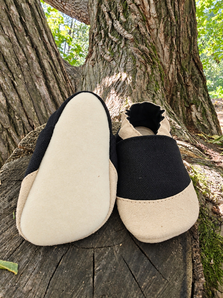 Children's Slippers Polish Hemp Barefoot Black