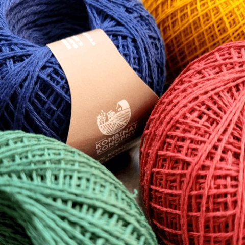 Hemp-cotton cordon (green) - 50 g