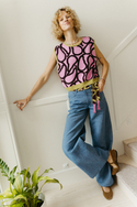 Baggy hemp denim pants