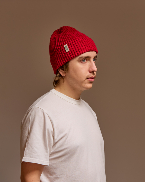 Hemp-cotton beanie (red)
