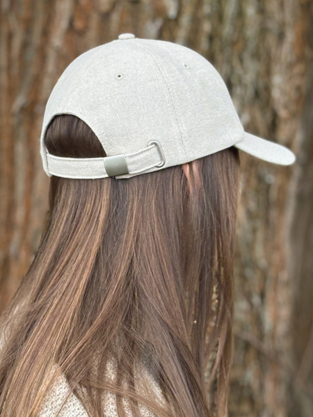 Low cotton-hemp baseball cap natural