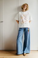 Baggy hemp denim pants