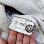 Short-sleeved cotton and hemp shirt, natural