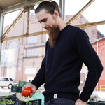 Hemp-cotton sweater - Black