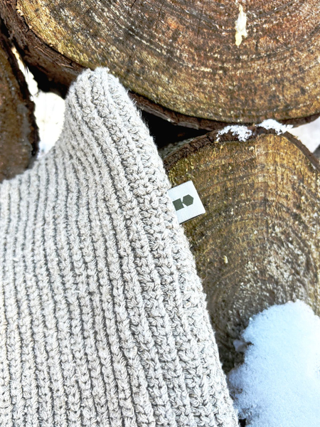 Hemp and cotton winter neck warmer - natural