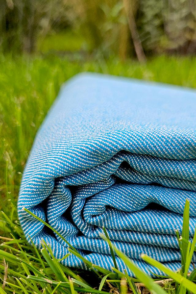 Cotton-hemp fabric PETROL – TWILL weave (3 m)