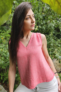 Women's sleeveless top – red