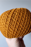 Hemp-cotton cordon (mustard) - 100 g