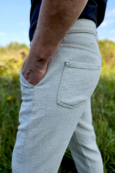 Men's classic cotton and hemp pants