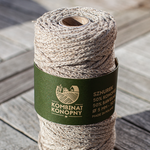 Hemp-cotton cord braided 5 mm