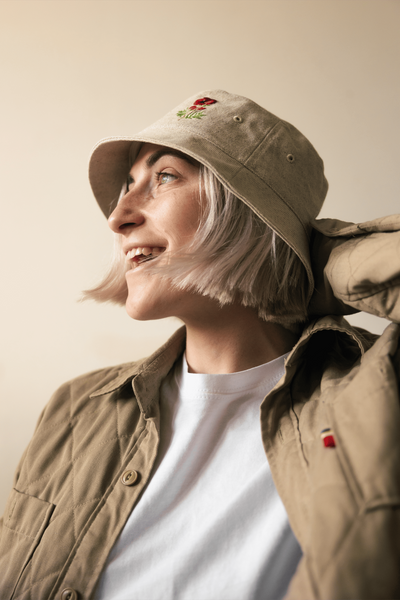 Cotton-hemp BUCKET HAT “Poppy” - (natural)