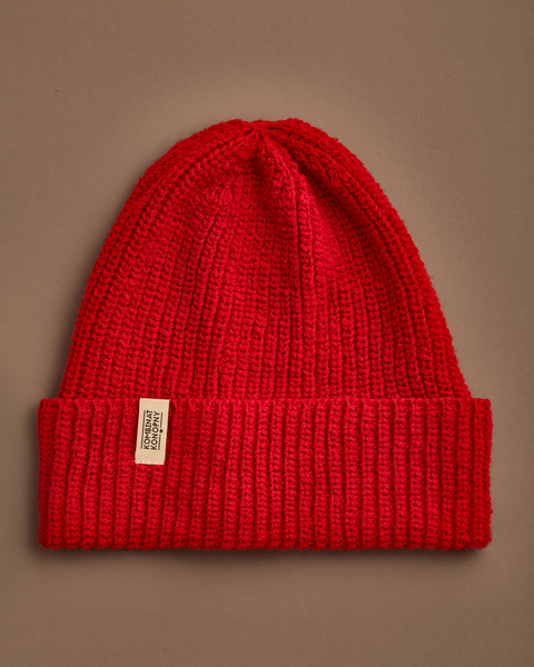 Hemp-cotton beanie (red)