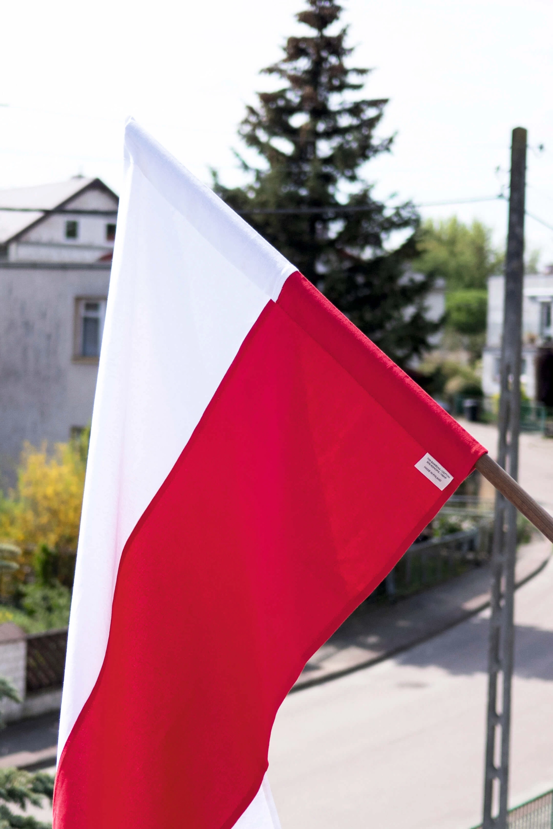Bawełniano-konopna flaga Polski (160x100cm)
